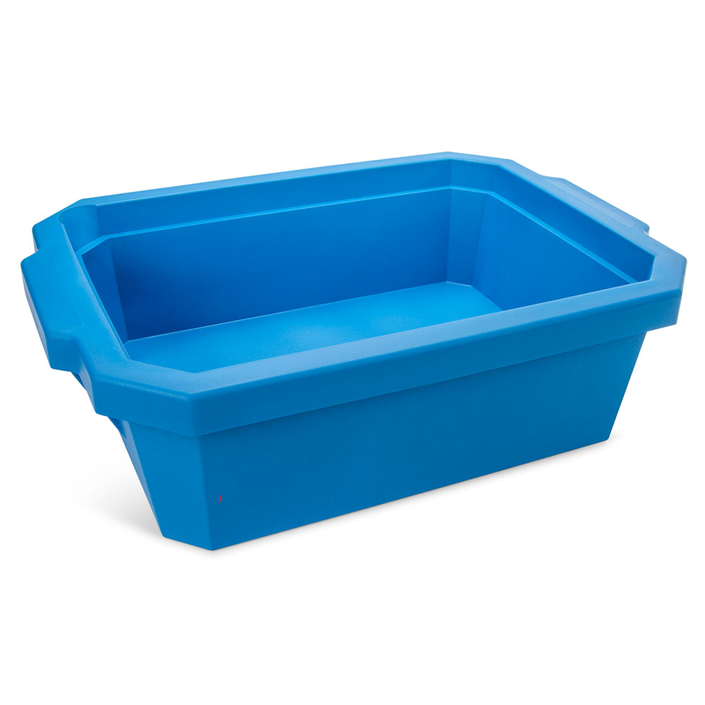 Globe Scientific Ice Tray with Lid, 9 Liter, Blue Ice Bucket; ice tray; polyurethane; foam ice bucket; 9L